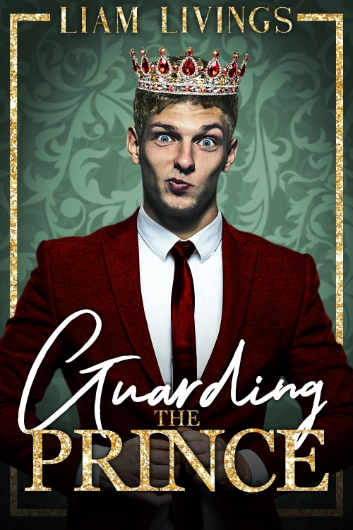book cover featuring young man wearing a sparkly crown and a suit, with a wry smile